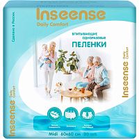 Inseense Пеленки одноразовые Daily Comfort для всей семьи, 60х60 см, 30 штук					